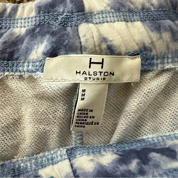 H Halston Studio Women’s Blue Tie Dye Knit Joggers, Size M - Picture 3 of 5